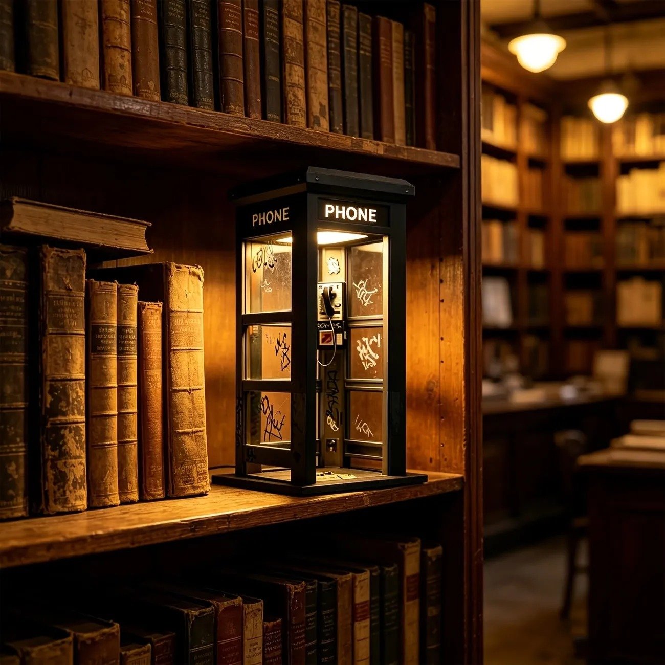 🔥Hot Sale 50% OFF✨Vintage Phone Booth Ambient Lamp🎇