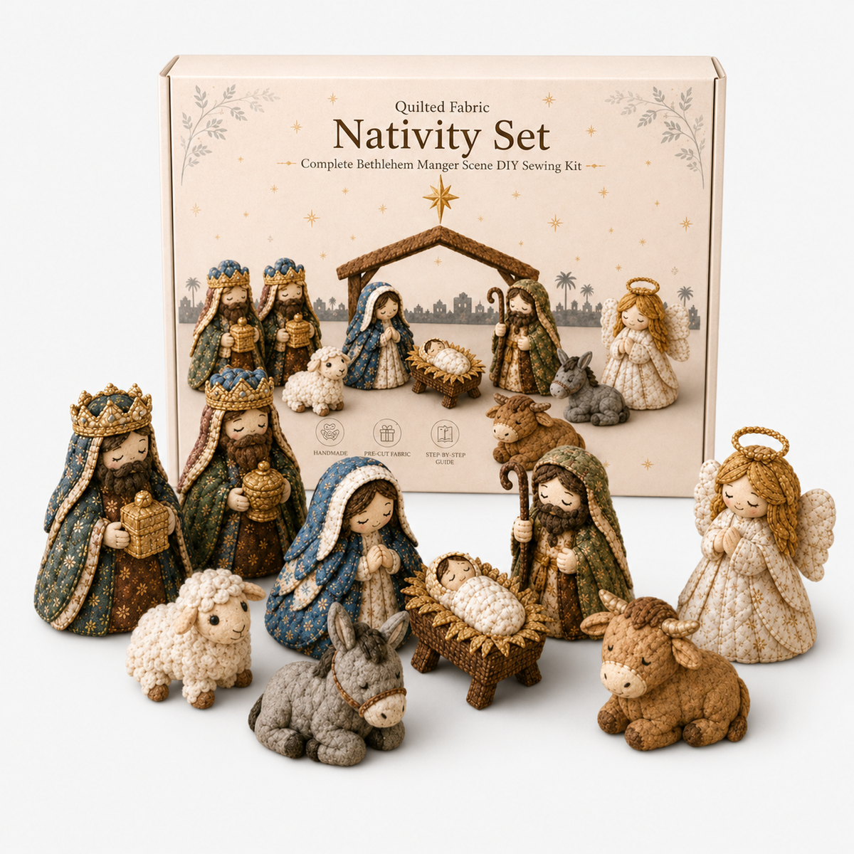 ✨ DIY Patchwork Nativity Scene Sewing Kit
