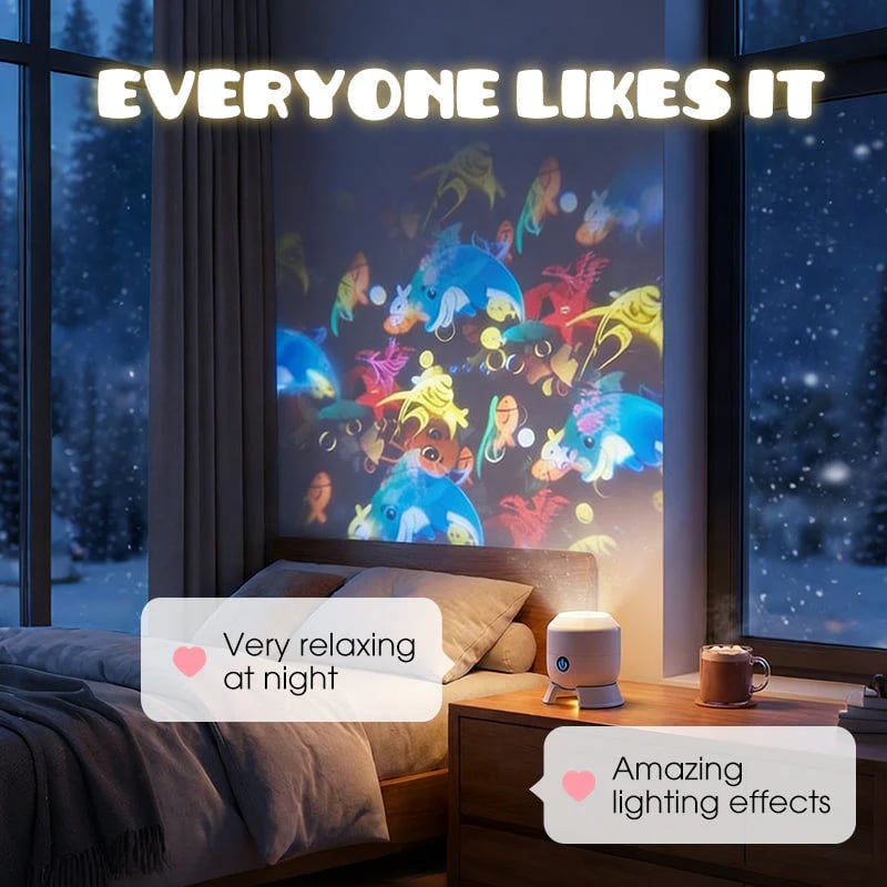 Dynamic rotating LED light projector
