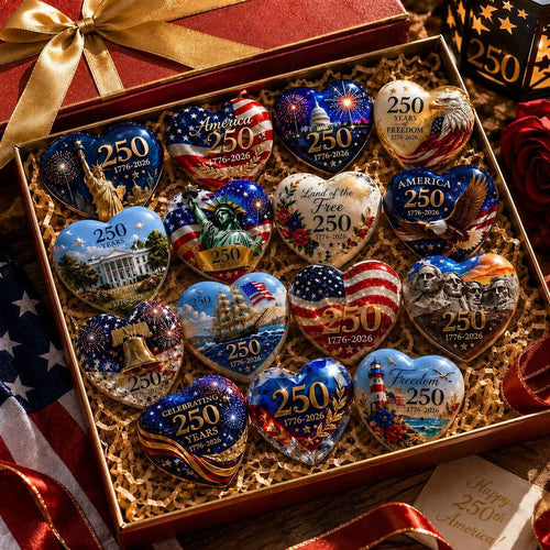 💥🗽America's 250th Anniversary Heart Ornament Collection 🎁 Limited Edition Keepsakes