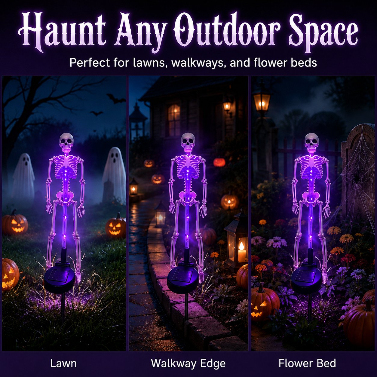 Turn Your Yard Into A Spooky Skull Path 💀🌙 Halloween Solar Garden Lights