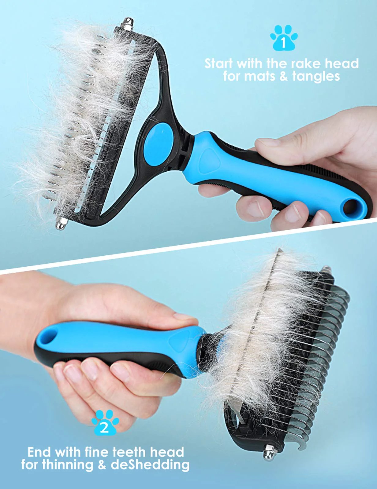 🔥Buy 1 Get 1 Free ! 🏆 Professional Detangling Tool For Dogs And Cats – Gentle On Skin✂️🔥