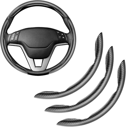 🚗 Carbon Fiber Steering Wheel Cover | Silicone Anti-Slip
