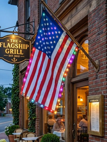 Last Day 48% OFF🔥 🦅 Illuminated 250th Anniversary USA Commemorative Flag - Premium LED Edition (3x5 Ft)