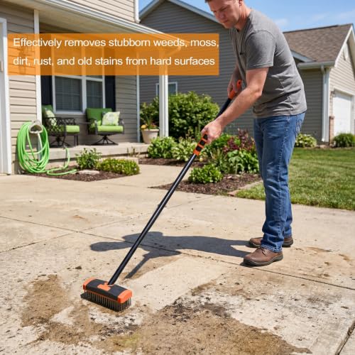 🌱🛠️ Limited Offer 49% OFF✨ Long Handle Weeding & Scrubbing Brush | Remove Moss, Rust, Stains & Tough Grime