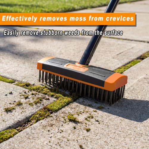 🌱🛠️ Limited Offer 49% OFF✨ Long Handle Weeding & Scrubbing Brush | Remove Moss, Rust, Stains & Tough Grime