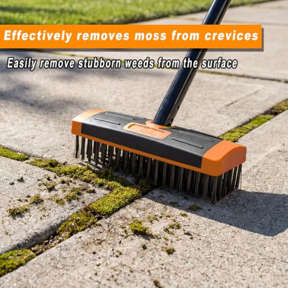 🌱🛠️ Limited Offer 49% OFF✨ Long Handle Weeding & Scrubbing Brush | Remove Moss, Rust, Stains & Tough Grime
