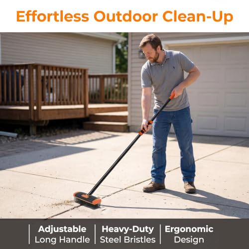 🌱🛠️ Limited Offer 49% OFF✨ Long Handle Weeding & Scrubbing Brush | Remove Moss, Rust, Stains & Tough Grime