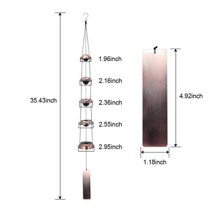 🔔Add Harmony to Your Space🏠 Quintet Brass Wind Chimes