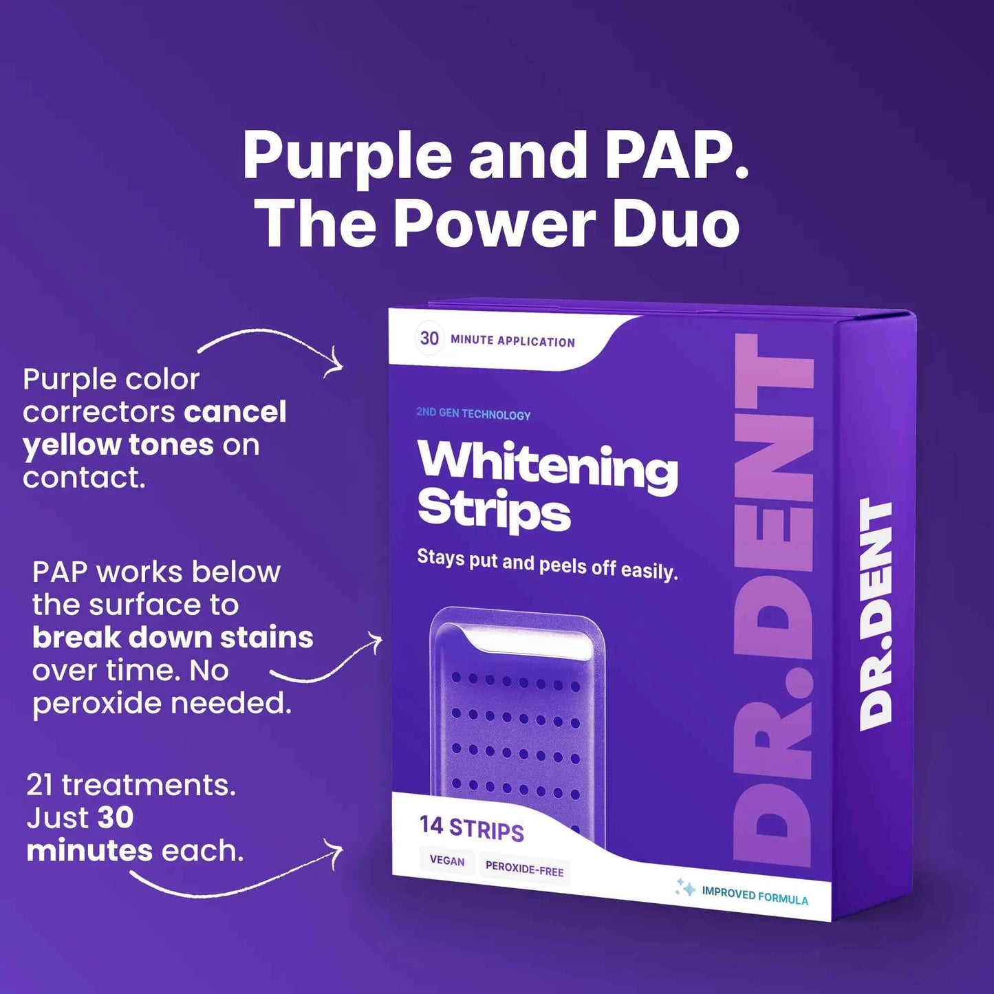 ✨ Teeth Whitening Strips | Peroxide-Free & Gentle Formula