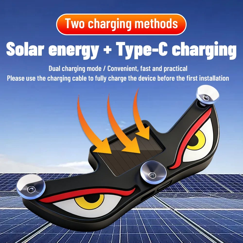 🔥Last Day 49% OFF - Solar Demon Eye LED Car Window Light
