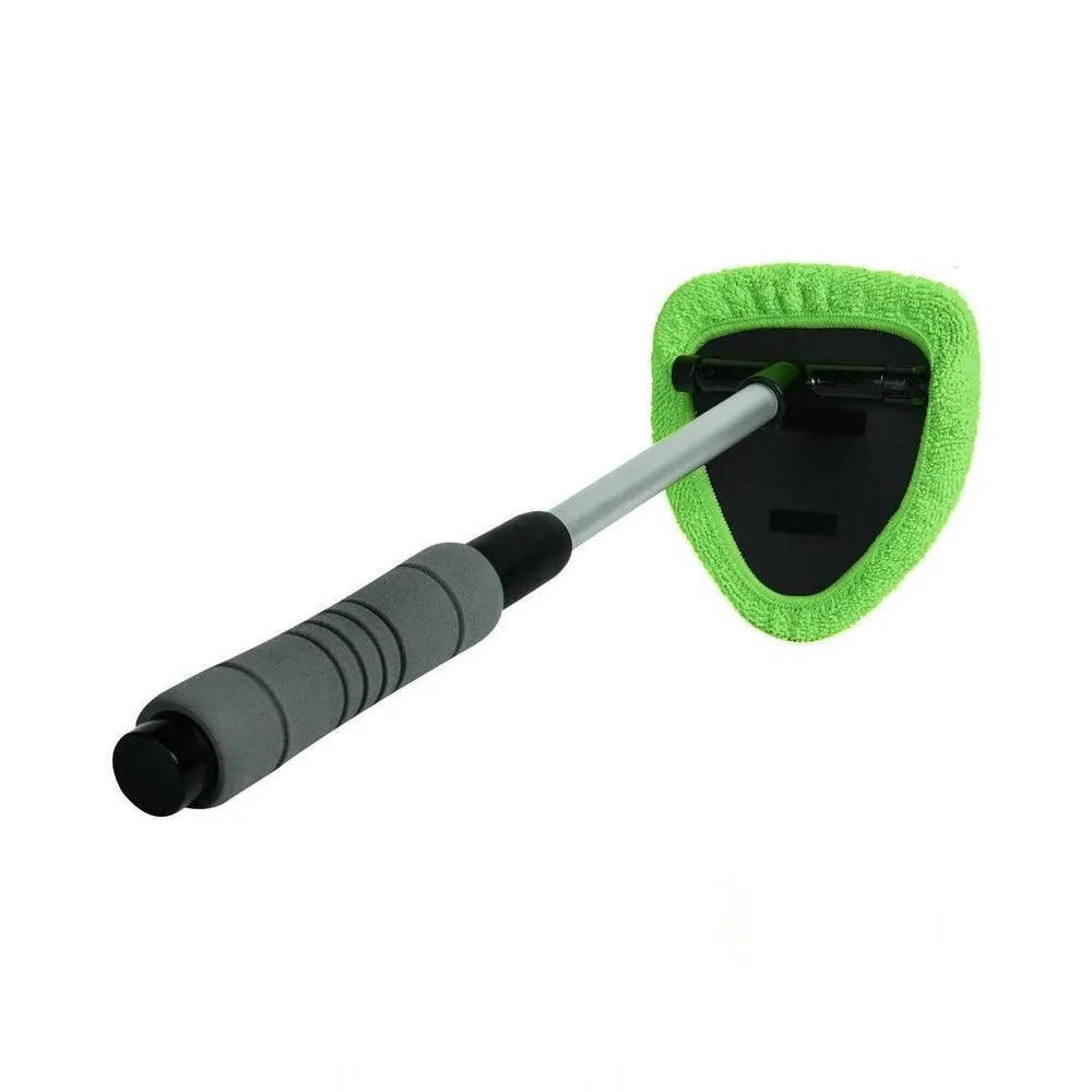 💥 💥 🔥 Windshield Cleaning Tool, Microfiber Car Window Cleaner with 4 Reusable and Washable Microfiber Pads and Extendable Handle