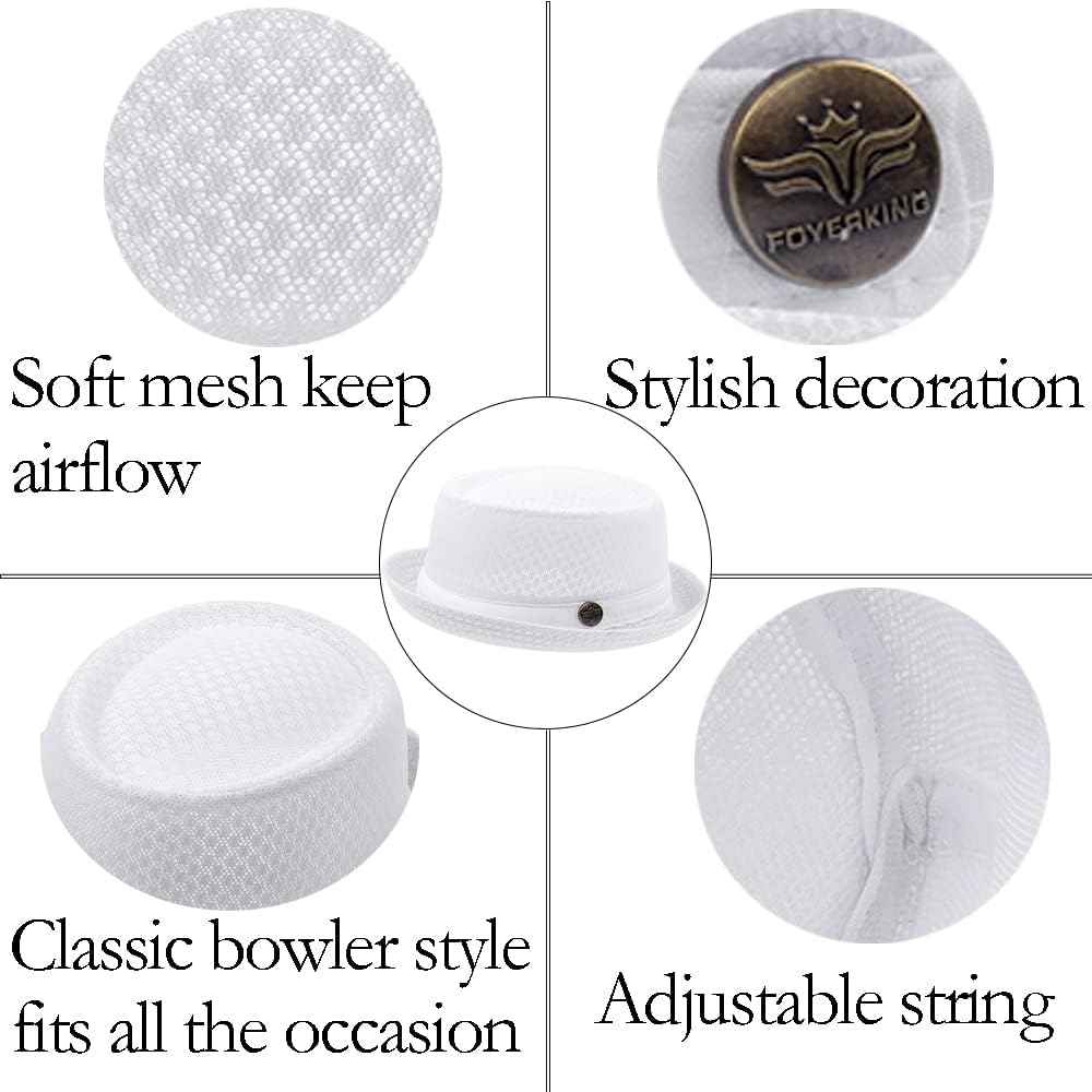 Unisex Breathable Mesh Pork Pie Hat