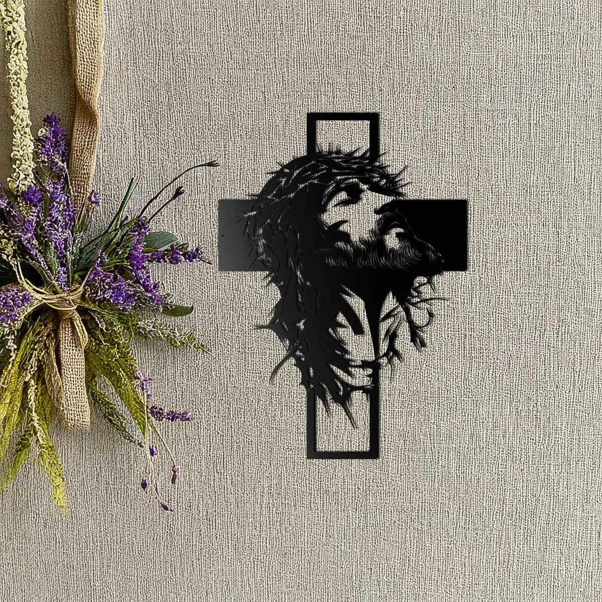 ✝️ Christian Cross Metal Wall Decor | Laser Cut Hanging Art