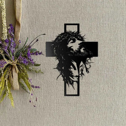 ✝️ Christian Cross Metal Wall Decor | Laser Cut Hanging Art