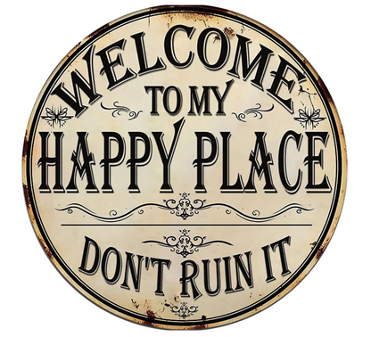 🏡 “This Is Our Happy Place” Hanging Sign