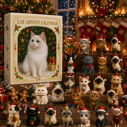 🎄 2026 Cat Advent Calendar 🐱 24 Cute Cat Charms for Christmas