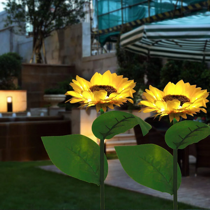 Solar Sunflower Garden Lights – Outdoor Decorative Flower Stake Lights for Patio, Lawn & Walkway