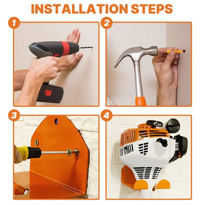 🛠️ Garden Tool Rack & Chainsaw Holder — One Wall, Zero Clutter