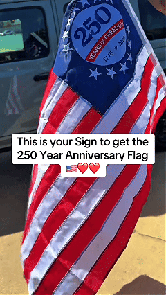 Last Day 48% OFF🔥250th Anniversary USA Commemorative Flag (3x5 Ft）,Double-sided mirror embroidery