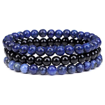 🔮 Triple Protection Crystal Bracelet Set | Tiger’s Eye, Obsidian & Amethyst