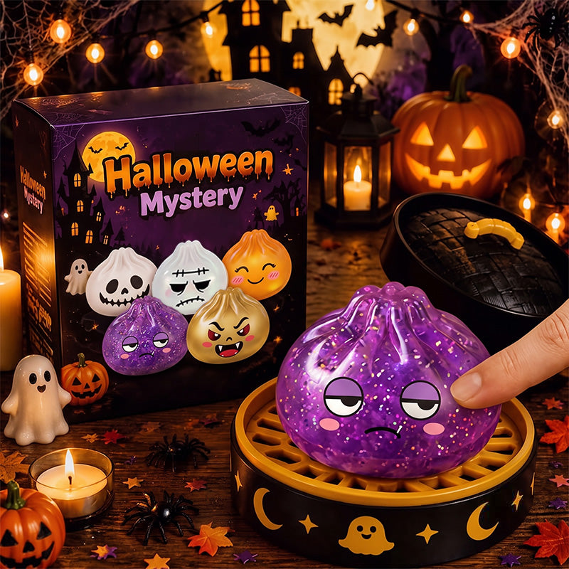 🎃 Halloween Dumpling Squeeze Squishy Toy Blind Boxes