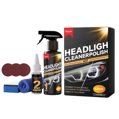 🚗 No-Sand Headlight Restoration Kit | Restores Yellow & Oxidized Headlights