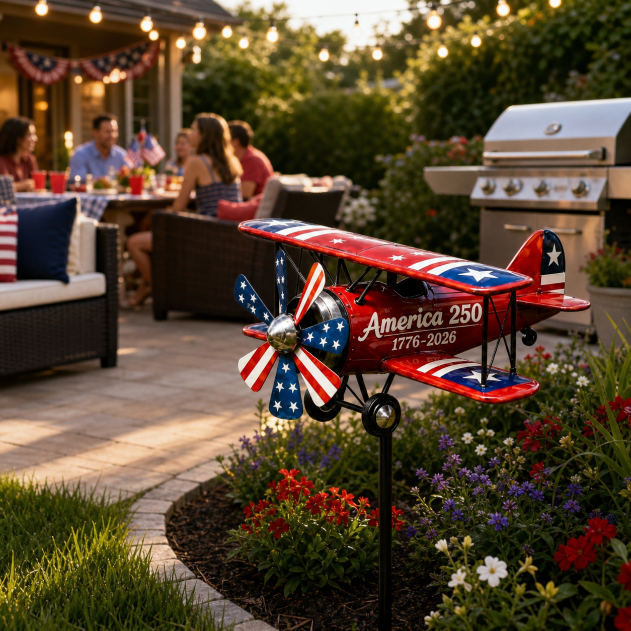 🔥Limited time 49% OFF🔥🇺🇸USA 250 “Liberty Windmill” Patriotic Garden Wind Spinner -✈️ (Free Delivery Fee)