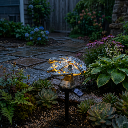 🌌 TODAY ONLY—🔥 Save 52% 🚀 Sci-Fi Starship Solar Garden Light ✨ Light Up Your Outdoor Space