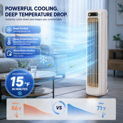 🌊❄️ Rechargeable Personal Air Cooler – Cordless Cooling for Kitchen, Bedroom & Office