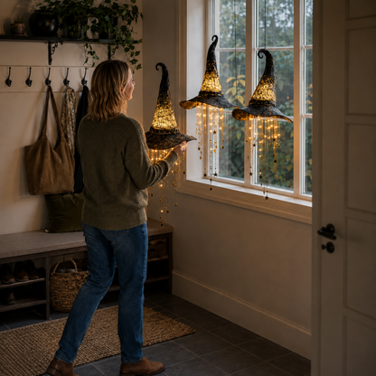 Lighted Witch Hat Hanging Chime🧙🏻‍♀️