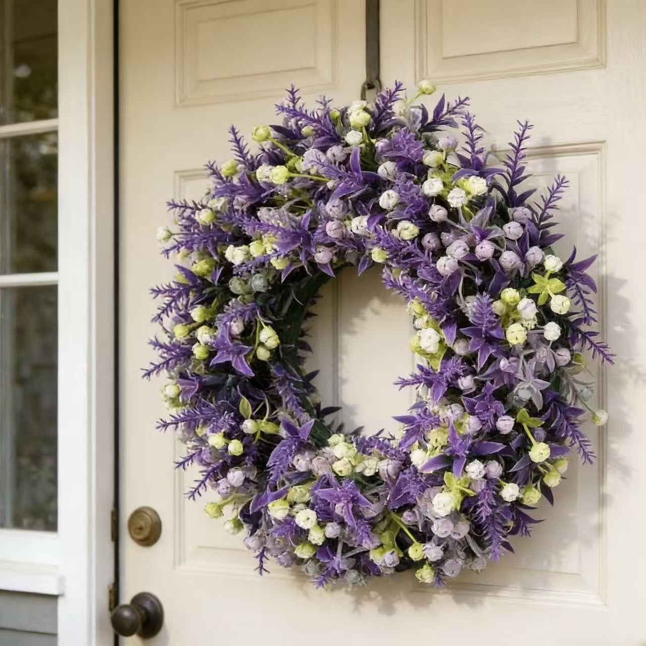 🌿 Artificial Floral Wreath 30cm | Spring Door Wall Decor