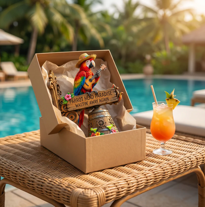 🔥Limited Time 49% OFF | 🔔🏝️ Parrot Head Paradise Wall Bell