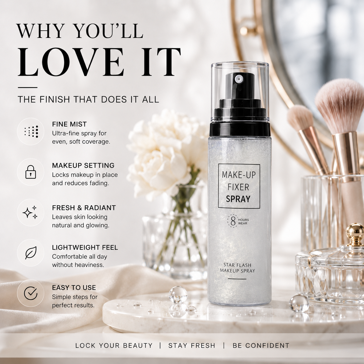 ✨ Waterproof 💦 Makeup Setting Spray 💄 – Long-Lasting Oil Control 🌸 & Fresh-Looking Finish