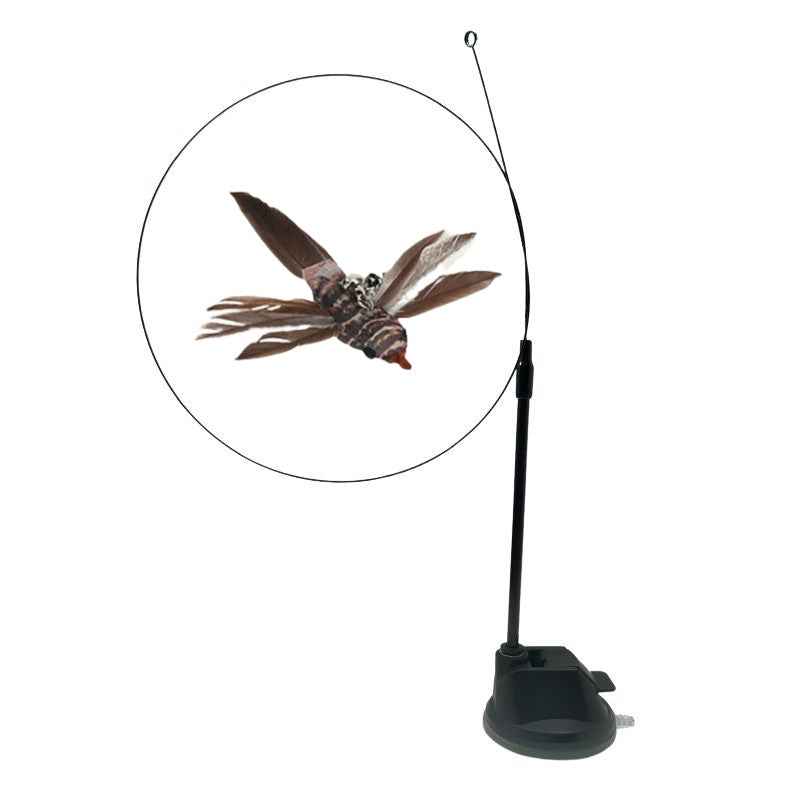 🎾 Interactive Cat Toy Wand | Suction Cup Feather Ball Toy for Indoor Cats
