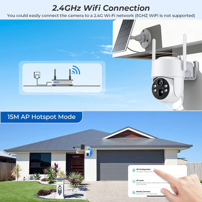 🌙 Wireless Outdoor Security Cameras | 360° Solar Surveillance System