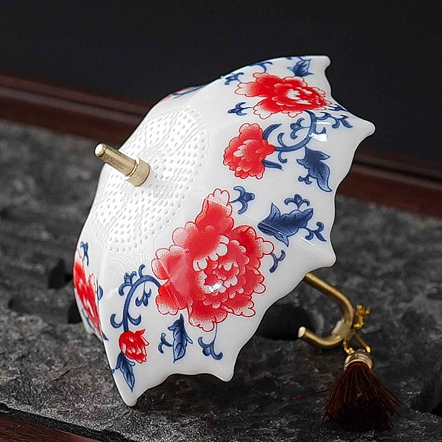 🏆Limited Time Sale 49% OFF☂️☕5 thousand years Blue and White Porcelain Umbrella Tea Infuser Set