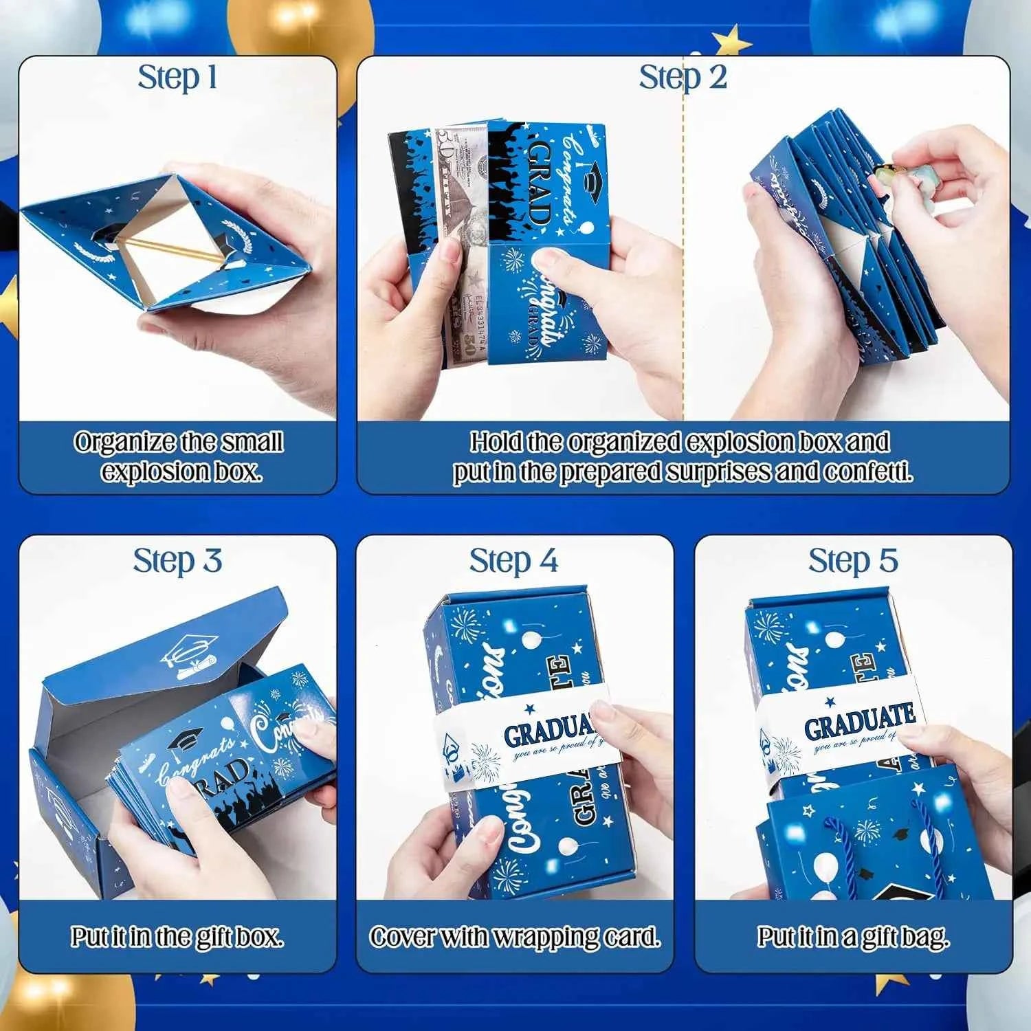【🧑‍🎓Graduation Hot Sale 50% OFF🔥】Creative Folding Pop-Up Gift Box for 2026 Graduation🎓️