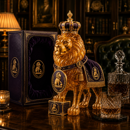 👑Crown 87th Anniversary Royal Lion Whiskey Bottle