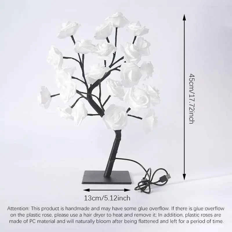 ✨ Rose Flower Tree Lamp | Romantic Bedroom Night Light