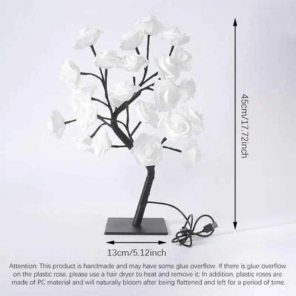 ✨ Rose Flower Tree Lamp | Romantic Bedroom Night Light