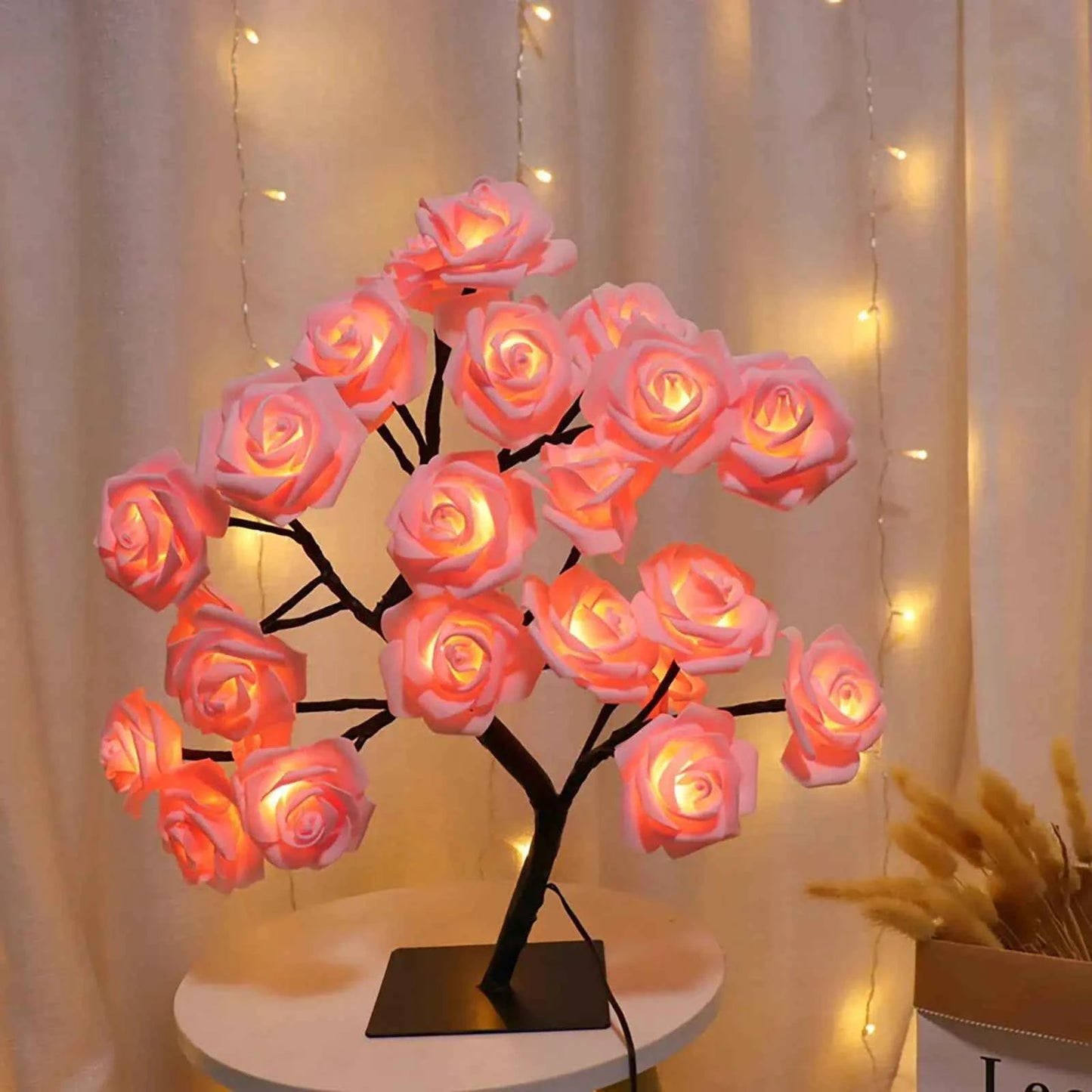 ✨ Rose Flower Tree Lamp | Romantic Bedroom Night Light