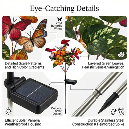 🏠Light Your Garden🦋 Solar Butterfly Garden Light  – Realistic Colorful Decor for Lawn & Pathway ✨