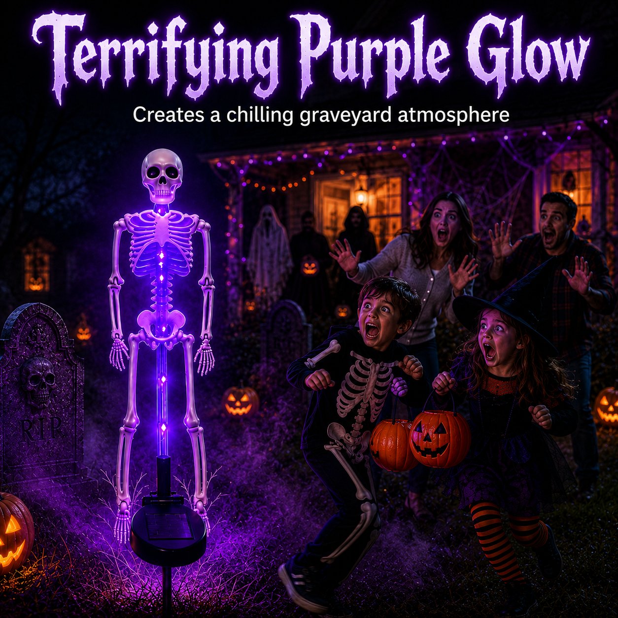 Turn Your Yard Into A Spooky Skull Path 💀🌙 Halloween Solar Garden Lights