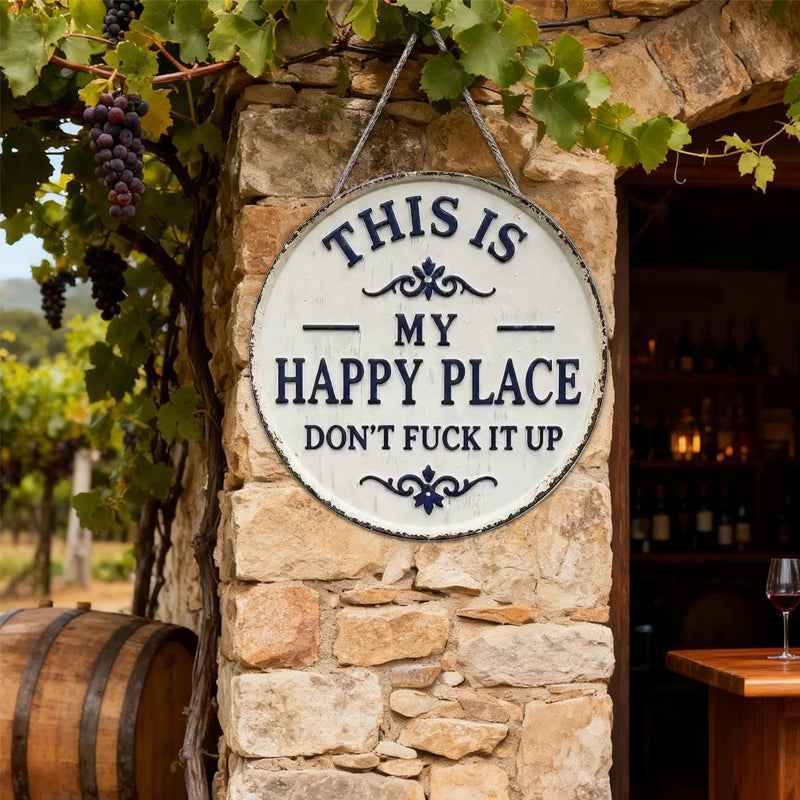 🏡 “This Is Our Happy Place” Hanging Sign