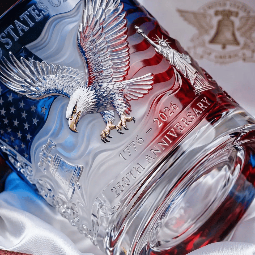🦅 USA 250th Anniversary Commemorative Glass (1776–2026)