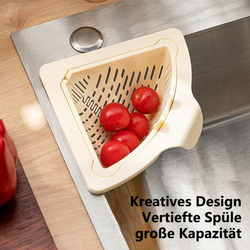 🧲✨ Magnetic Triangle Drain Basket | Multi-Function Sink Organizer & Food Strainer