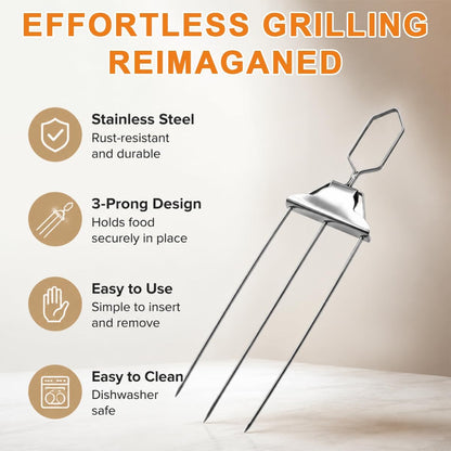 🔥 Reusable Grilling Skewers | BBQ Kabob Set with Storage Bag