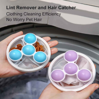 🧺 Hair Filter Bags for Laundry | Floating Lint Catcher 3-Pack