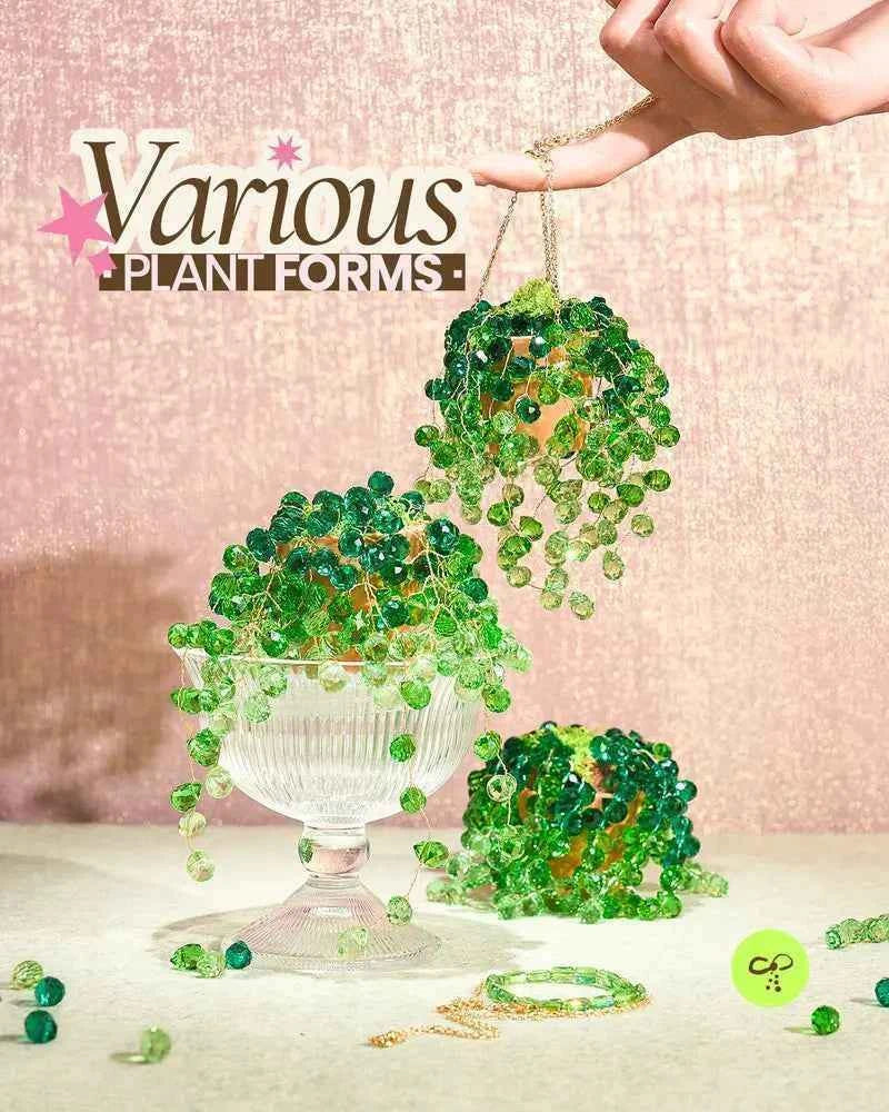 🔥Last Day 50% OFF| 🌟Mini Woven Basket Beaded Plant Suncatcher - Longer Strands🍀☀️